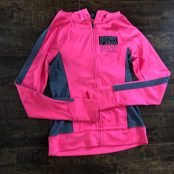 PINK Victoria's Secret Jackets & Blazers - Victoria secret Pink bright pink athletic zip up